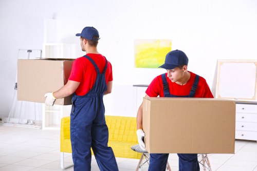 Removal van loading furniture for a local move in Uxbridge