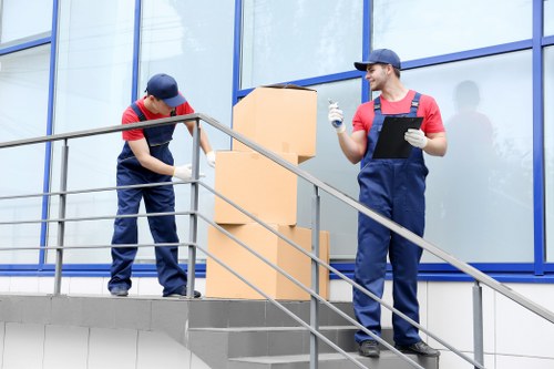 Office removals team planning a business move in Uxbridge