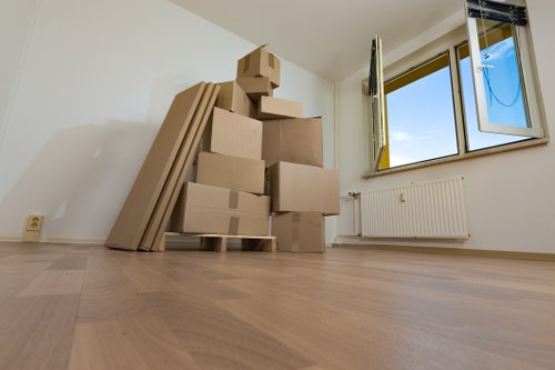 Careful loading of household furniture and boxes for a move in Uxbridge