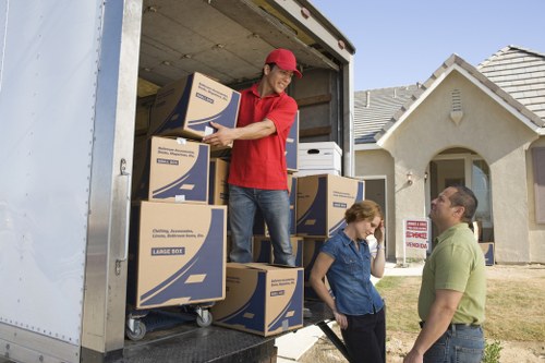 Commercial movers handling desks and office items in Uxbridge