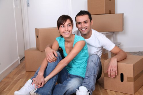 Furniture and boxes prepared for a same day move in Uxbridge
