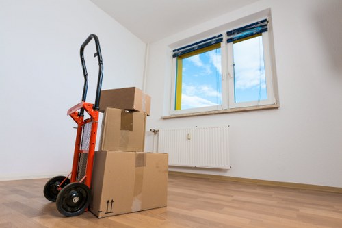 Moving and storage boxes prepared for customers in Uxbridge and nearby areas