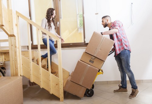 Moving house in a Uxbridge residential street
